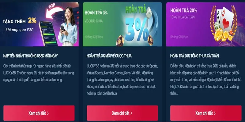 Ưu đãi dành riêng cho từng trò chơi banca90 nhà cái